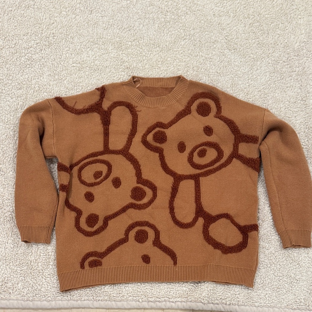 Brown Bear Pattern Sweatshirt